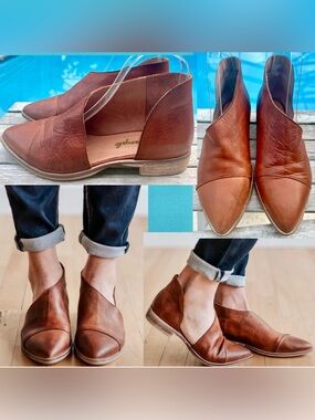 FREE PEOPLE Royale Flat Slide Cut Shoes Royal Taupe Women’s EU 36.5/US 6